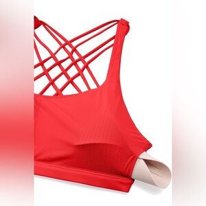 CRZ YOGA Naked Feeling Strappy Sports Bras for Women - Criss Cross Back
